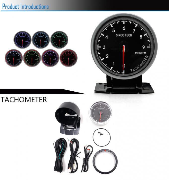 Refitting Cars Digital RPM Gauge 2.5 Inch LED Display 9000 Revs Stepper Motor