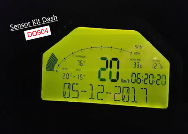 DO904II 9000 Rally Car Gauges Sensor Kit LCD Screen With Led Light / Buzzer Warning
