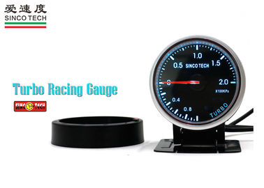 High Accuracy Turbo Boost Gauge 60 MM Fast Responsive Gray Blue Backlight
