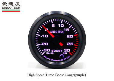 Purple Turbo Boost Gauge Universal Single Function With Stepper Motor
