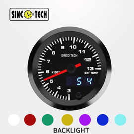 636 Sensor 7 Color Sinco Tech Dash BOOST Ext Temp Ratio Gauge
