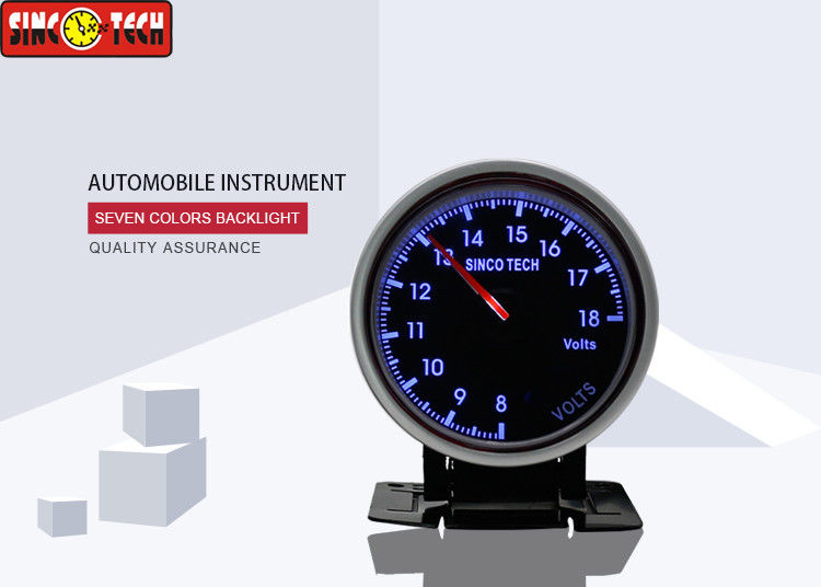 Racing Car Voltmeter Gauge , 60Mm PM High Speed 12 Volt Digital Voltage Meter