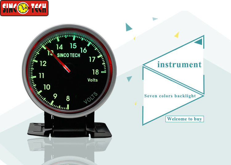2.5 Inch 12v Car Voltmeter , Universal Automotive Voltmeter Gauge For Racing Cars