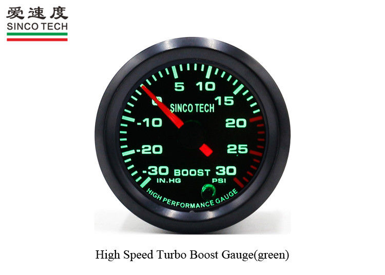 6341 52mm Digital Boost Gauge , Green Boost Gauge  Boost Sensor Signal