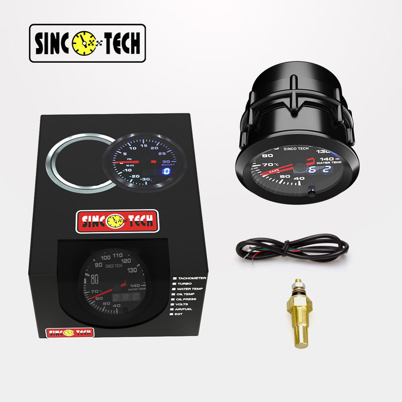 7 Color Sinco Tech Dash 636 Sensor Water Temperature Gauge
