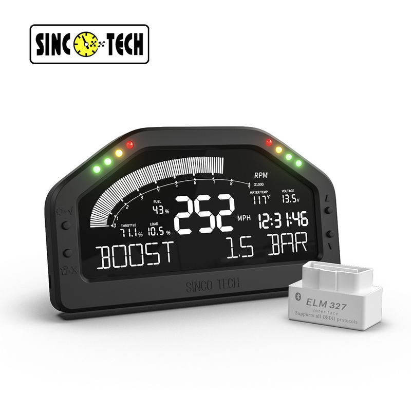 LCD Screen 12V Autometer Water Temp Gauge Do922 ABS Shell Car Rpm Meter