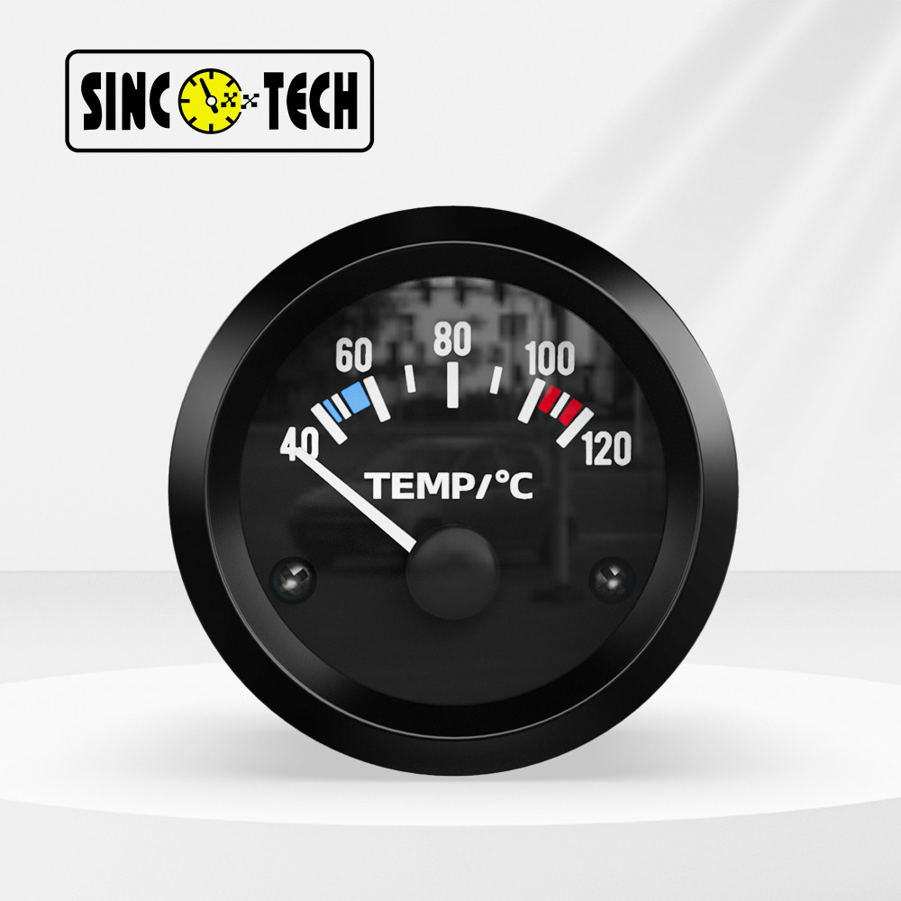 thumbnail image 2 of Stevens Lake Parts Universal 2 Inch Water Temperature Gauge - Chrome Bezel - Numeric Display - Fits Ford Tractors 2 of 5
