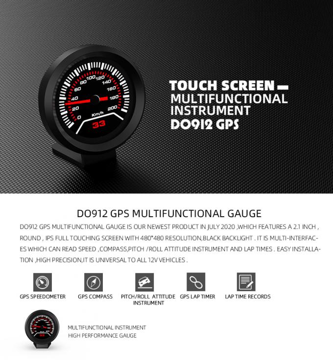 GPS Lap Timer ABS Speedometer Racing Dashboard Gauges