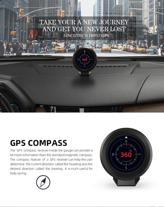GPS Lap Timer ABS Speedometer Racing Dashboard Gauges