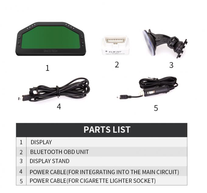 DO903 Race Car Gauges 6.5" OBDII Bluetooth Race Car Dashboard